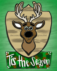 Thumbnail for Wreath Sign, Funny Hunting Sign, Tis The Season, Deer Sign, 8x10