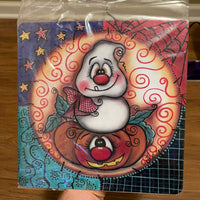 Thumbnail for Ghost and Pumpkin 10" Metal Wreath Sign - DECOE-057