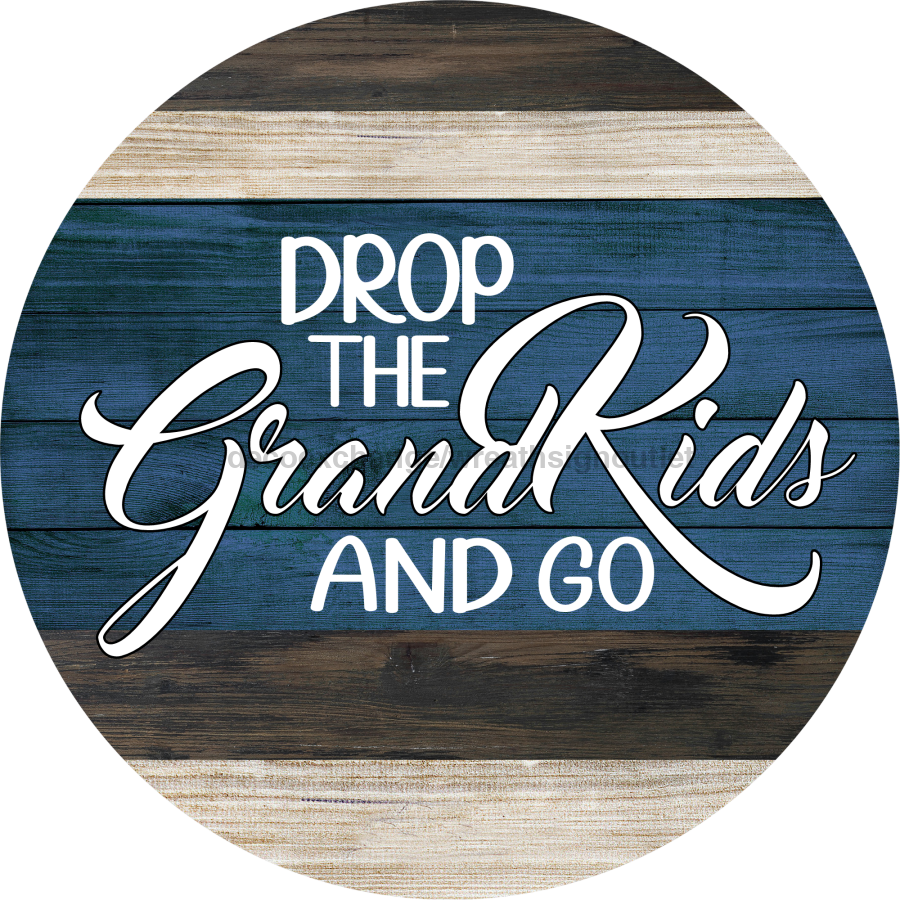 Wreath Sign, Grandparents Sign, Round Sign, DECOE-1015, Sign For Wreath, DecoExchange - DecoExchange¬Æ