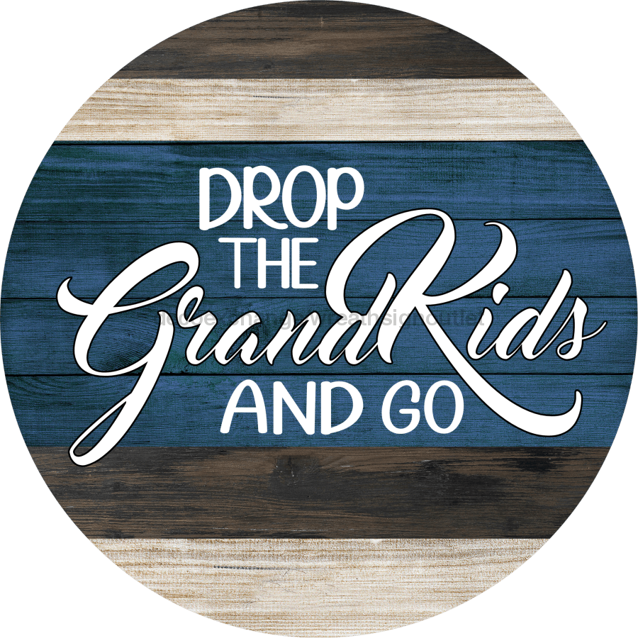 Wreath Sign, Grandparents Sign, Round Sign, DECOE-1015, Sign For Wreath, DecoExchange - DecoExchange¬Æ