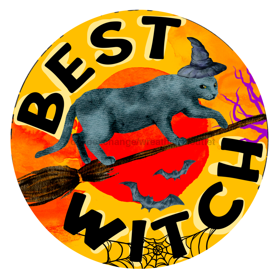 Halloween Best Witch 18" Wood Door Hanger - DECOE-158-DH