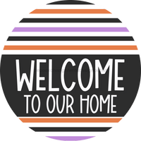 Thumbnail for Wreath Sign Halloween Door Hanger Welcome Decoe-2401 For Round 18 Wood