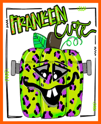 Thumbnail for Wreath Sign, Halloween - Franken Cute 8x10