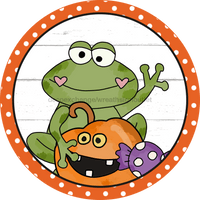Thumbnail for Wreath Sign, Halloween Sign, Frog Sign, Frog Sign, DECOE-2028, Sign For Wreath, DecoExchange - DecoExchange¬Æ