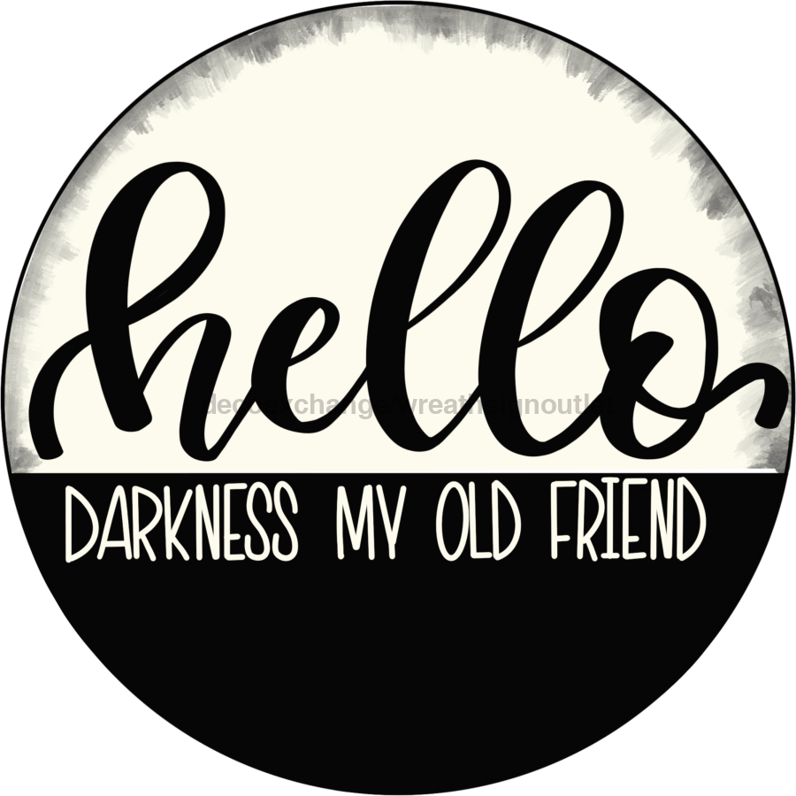 Halloween Hello Old Friend 18" Wood Door Hanger - CR-015-DH