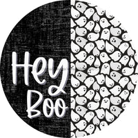 Thumbnail for Wreath Sign Halloween Hey Boo Ghost Decoe-2363 For Round 10 Metal