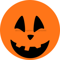 Thumbnail for Wreath Sign, Halloween Sign, Jack-O-Lantern Sign, Halloween Face, DECOE-2077, Sign For Wreath, Round Sign, DecoExchange - DecoExchange¬Æ