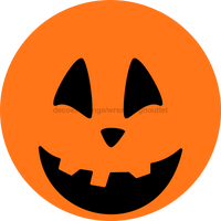 Thumbnail for Wreath Sign, Halloween Sign, Jack-O-Lantern Sign, Halloween Face, DECOE-2077, Sign For Wreath, Round Sign, DecoExchange - DecoExchange¬Æ