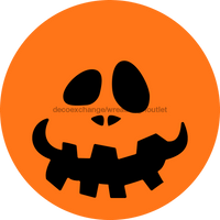 Thumbnail for Wreath Sign, Halloween Sign, Jack-O-Lantern Sign, Halloween Face, DECOE-2078, Sign For Wreath, Round Sign, DecoExchange - DecoExchange