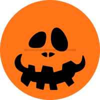 Thumbnail for Wreath Sign, Halloween Sign, Jack-O-Lantern Sign, Halloween Face, DECOE-2078, Sign For Wreath, Round Sign, DecoExchange - DecoExchange¬Æ