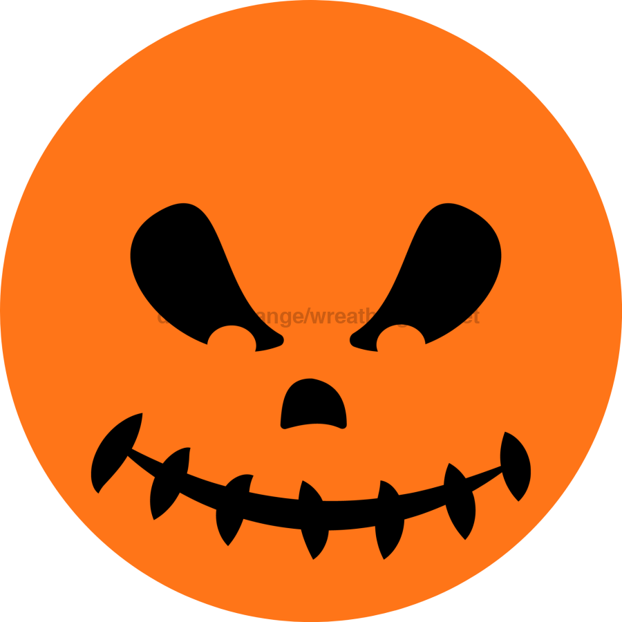 Wreath Sign, Halloween Sign, Jack-O-Lantern Sign, Halloween Face, DECOE-2079, Sign For Wreath, Round Sign, DecoExchange - DecoExchange¬Æ