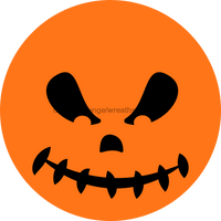 Thumbnail for Wreath Sign, Halloween Sign, Jack-O-Lantern Sign, Halloween Face, DECOE-2079, Sign For Wreath, Round Sign, DecoExchange - DecoExchange