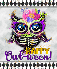 Thumbnail for Wreath Sign, Halloween Owl - Happy Owl O Ween 8x10