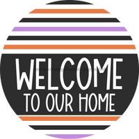 Thumbnail for Wreath Sign Halloween Wreath Sign Welcome Decoe-2401 For Round 12 metal