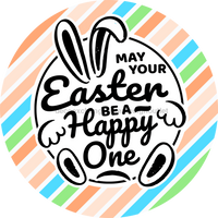 Thumbnail for Wreath Sign, Happy Easter, Round Easter Sign, Religious Easter Sign, DECOE-472, Sign For Wreath, DecoExchange - DecoExchange