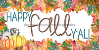 Thumbnail for Wreath Sign, Happy Fall Yall, Fall Sign, 6x12