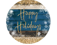 Thumbnail for Happy Holidays 12" Metal Wreath Sign - DECOE-205A