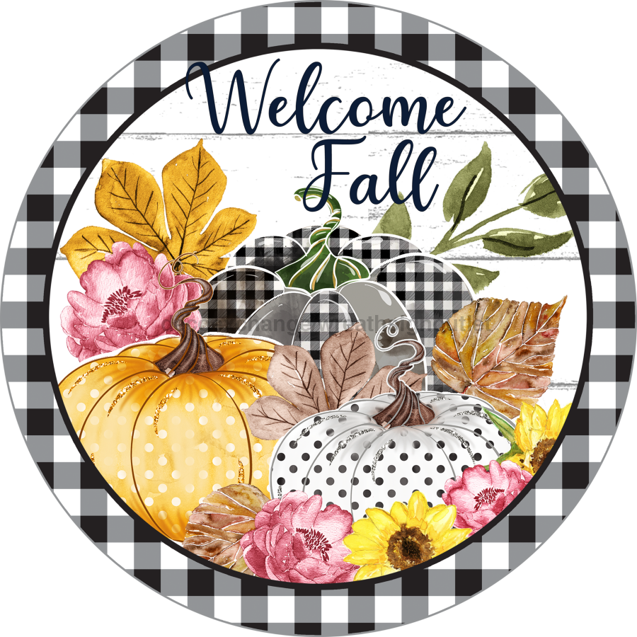 Wreath Sign, Harvest Sign, Fall Sign, DECOE-2106, Sign For Wreath, Round Sign, DecoExchange - DecoExchange¬Æ