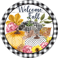 Thumbnail for Wreath Sign, Harvest Sign, Fall Sign, DECOE-2106, Sign For Wreath, Round Sign, DecoExchange - DecoExchange¬Æ