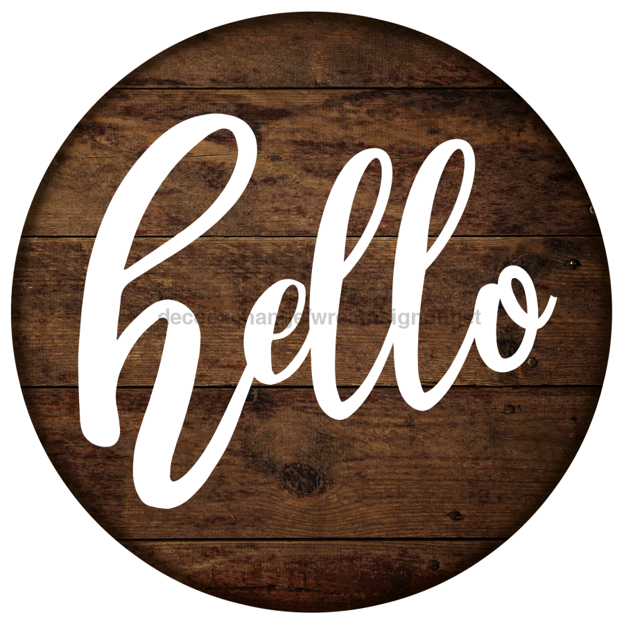 Hello 18" Wood Door Hanger - DECOE-217-DH