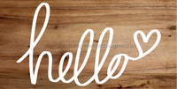 Thumbnail for Hello 6x12" Metal Wreath Sign - DECOE-4227