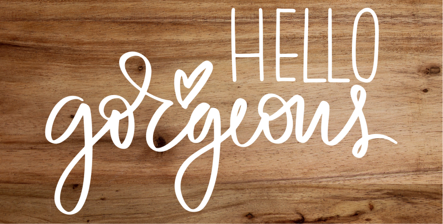 Hello 6x12" Metal Wreath Sign - DECOE-4228