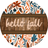 Thumbnail for Wreath Sign, Hello Fall, Blue Fall Sign, 12