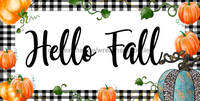Thumbnail for Wreath Sign, Hello Fall Sign, Fall Sign, 6x12