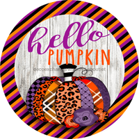 Thumbnail for Wreath Sign, Hello Pumpkin Sign, Halloween Sign, 12