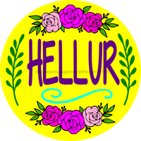 Thumbnail for Wreath Sign, Hellur Yellow Sign, Hello Sign, Funny Sign, DECOE-1022, Sign For Wreath, DecoExchange - DecoExchange¬Æ