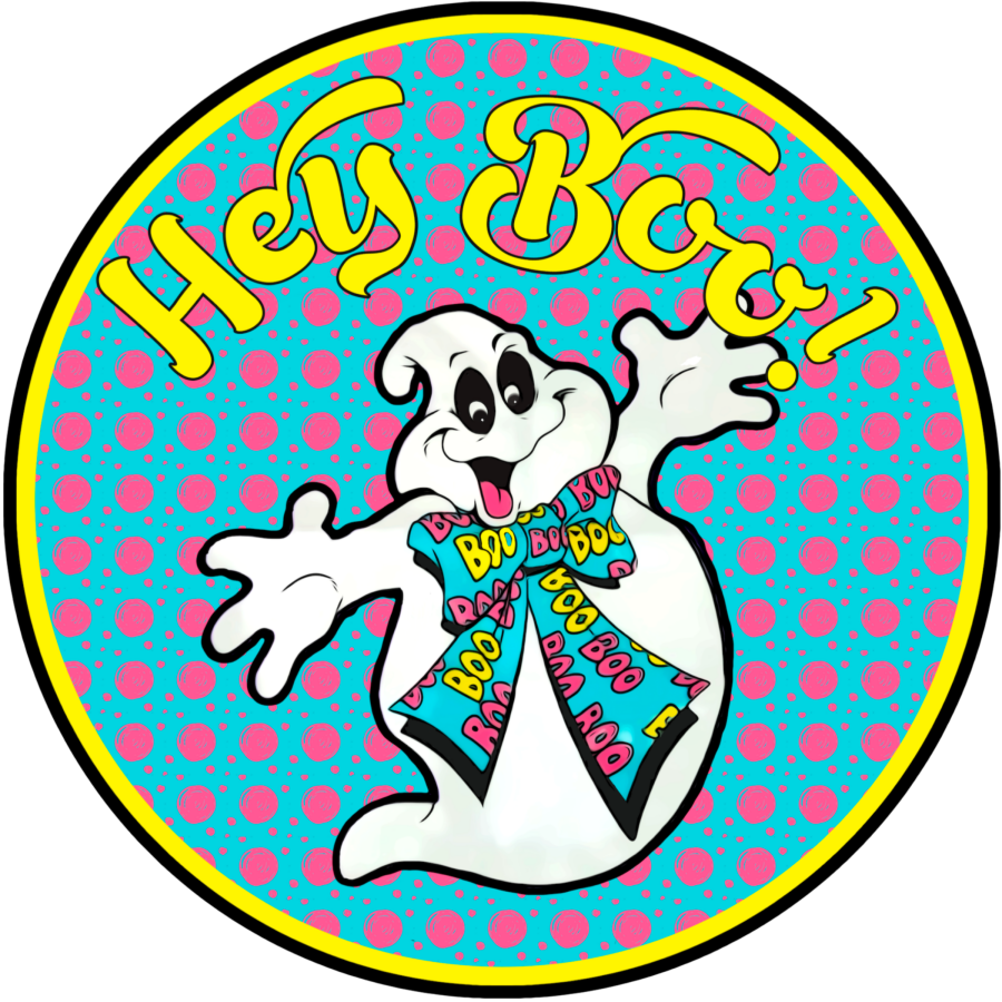 Hey Boo Halloween 18" Wood Door Hanger - DECOE-229-DH