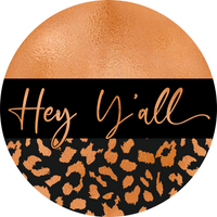 Thumbnail for Hey Yall Copper 18" Wood Door Hanger - DECOE-211-DH