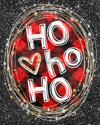 Thumbnail for Wreath Sign, Ho Ho Ho, Black Christmas Sign, 8