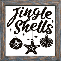 Thumbnail for Wreath Sign, Jingle Shells, Beach Christmas Sign, 10