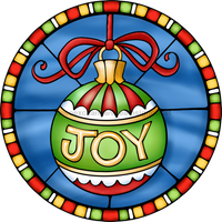 Thumbnail for Wreath Sign, Joy Sign, Christmas Sign, Stained Glass, DECOE-1113, Sign For Wreath, DecoExchange - DecoExchange¬Æ
