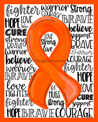 Thumbnail for Wreath Sign, Leukemia Awareness Sign, Kidney Awareness, 8x10