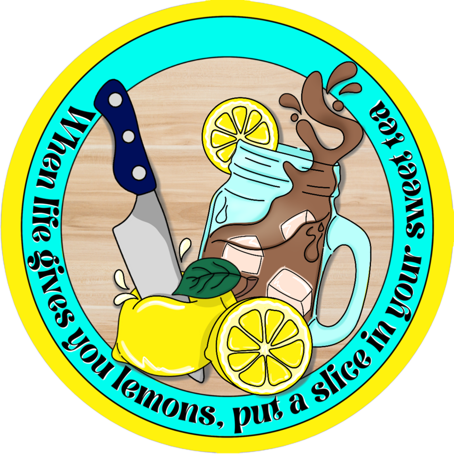 Life Gives You Lemons Sweet Tea 10" Metal Wreath Sign - CR-046