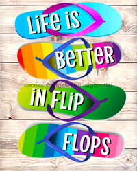 Thumbnail for Wreath Sign, Life Is Better In Flip Flops, Summer Sign, 8x10