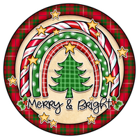 Thumbnail for Merry and Bright 18" Wood Door Hanger - DECOE-071-DH