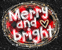 Thumbnail for Wreath Sign, Merry and Bright, Christmas Sign, 8