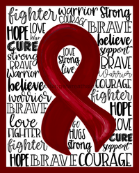 Thumbnail for Wreath Sign, Multiple Myeloma Awareness Sign, 8x10