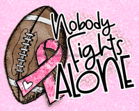 Thumbnail for Wreath Sign, Nobody Fights Alone, Breast Cancer Awareness Sign, 8
