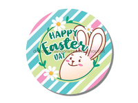 Thumbnail for Wreath Sign, Pastel Easter Sign, Easter Bunny Sign, DECOE-464, Sign For Wreath 8 round, metal sign, easter