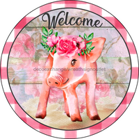 Thumbnail for Wreath Sign, Pig Sign, Farmhouse Sign, 10