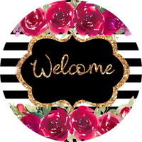 Thumbnail for Wreath Sign, Pink Welcome Sign, Floral Sign, 10