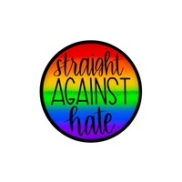 Thumbnail for Wreath Sign, Pride Sign, Ally Sign, Straight Against Hate, DECOE-1020, Sign For Wreath, DecoExchange - DecoExchange¬Æ