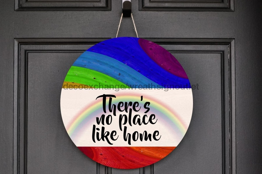 Wreath Sign, Pride Sign, DECOE-2034, Sign For Wreath, Door Hanger,  wood wreath sign, 10 round, pride
