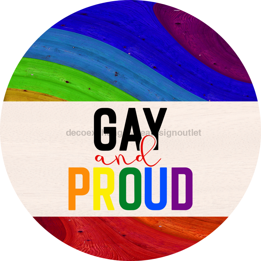 Wreath Sign, Pride Sign, DECOE-2037-A, Sign For Wreath, Round Sign, De ...