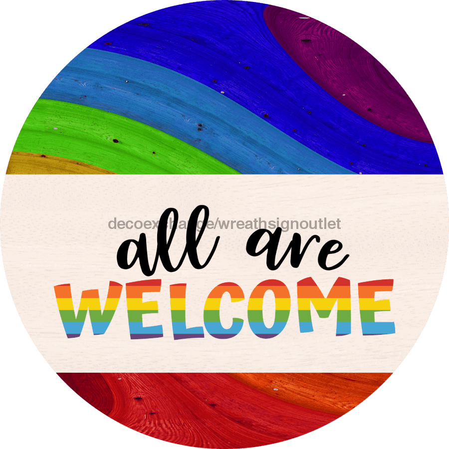 Wreath Sign, Pride Sign, DECOE-2039, Sign For Wreath, Round Sign 12 round, metal sign, pride