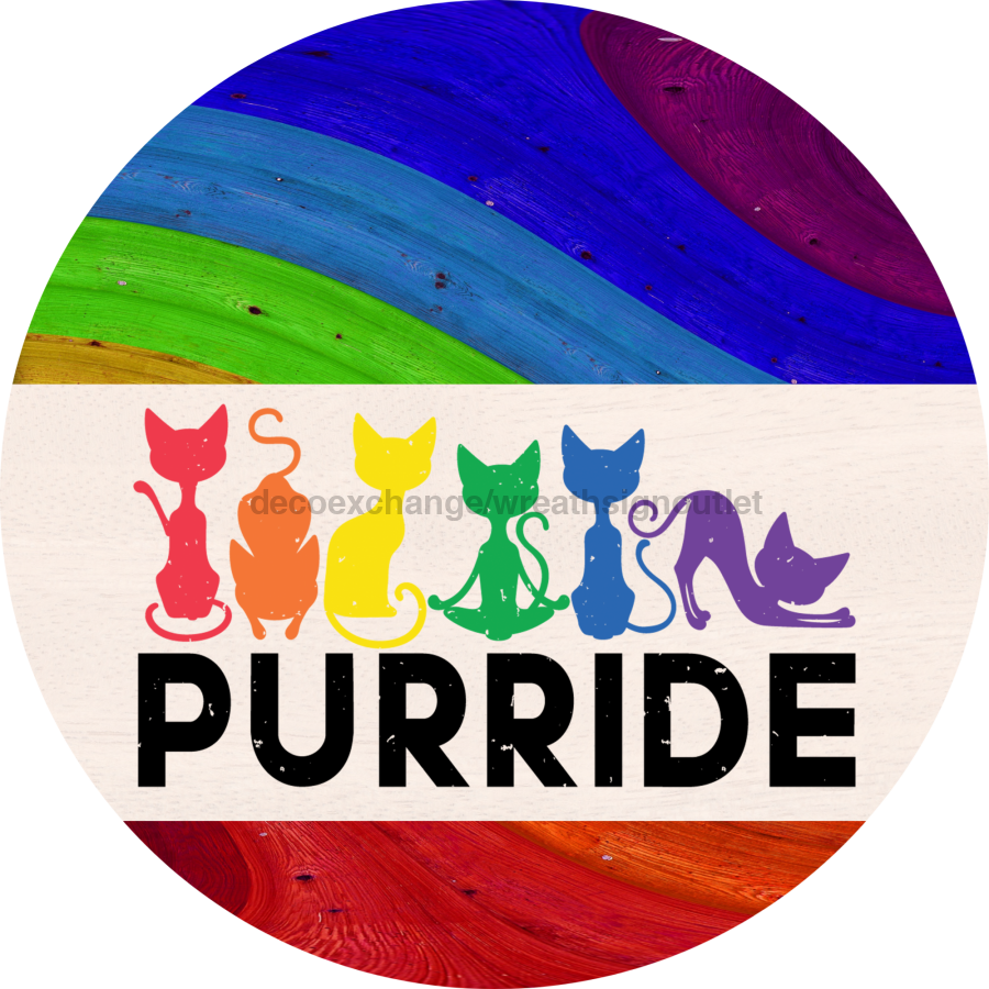 Wreath Sign, Pride Sign, DECOE-2043, Sign For Wreath, Round Sign, DecoExchange - DecoExchange¬Æ